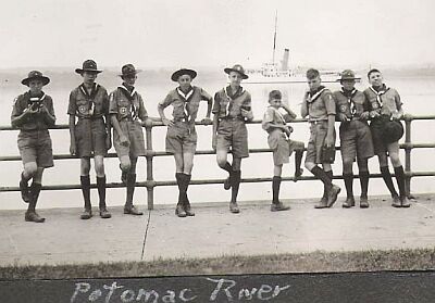 Scouts next to Potomac River