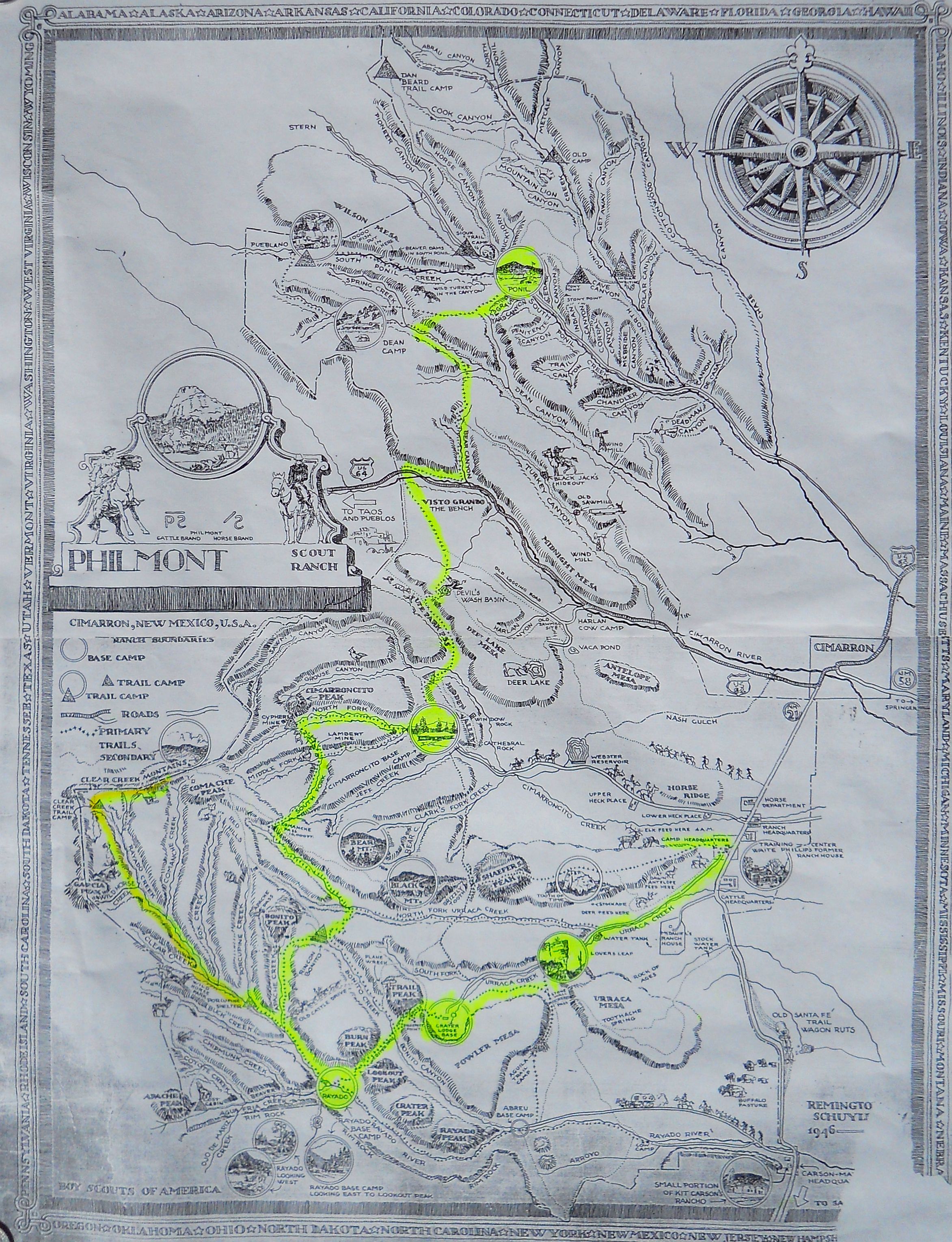 Philmont Map
                      1949
